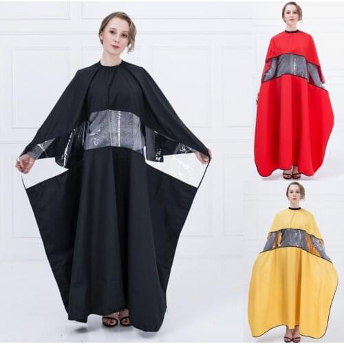 XL SizeTranparent PVC Hair Cape Waterproof Hairdressing Cape For Barber Haircut New Design Hairdresser WrapV-779 Can Play Phone