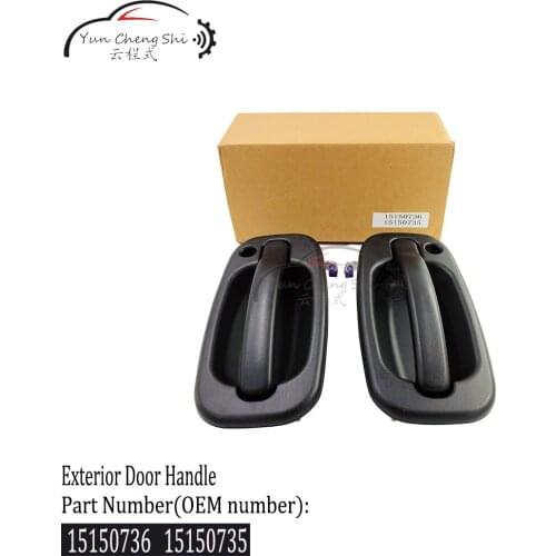 Exterior Door Handle 15150736 15150735 19245506 19245505 For 1999-2006 Chevrolet Silverado 1500 Set of 2 Front