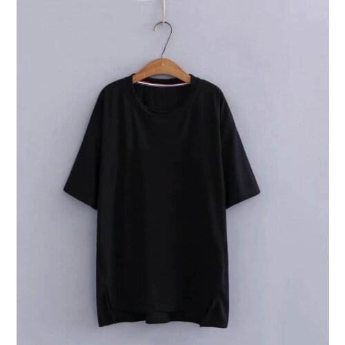 New Classic casual and breathable womens high quality soft summer cotton short sleeve T-shirt