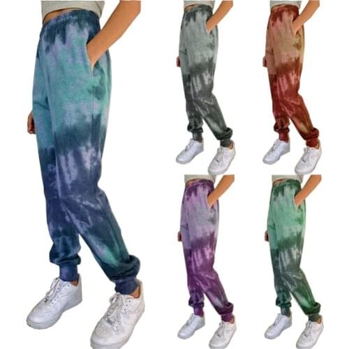2020 New Fall/Winter Womens New Tie-dye Printing Small-Foot Lantern Casual Pants Ladies Fashion Personality Loose-Fitting Pants