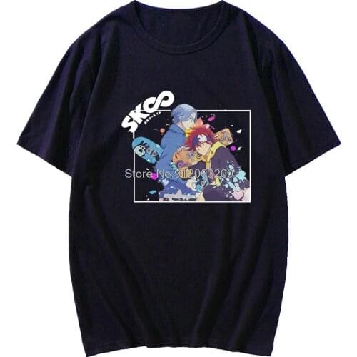 Summer New Japanese Anime SK8 Unlimited T-shirt Mens Kawaii Cartoon Skateboard Boy Graphic Tee Harajuku Unisex Top T-shirts Men