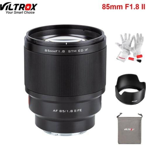 In Stock VILTROX 85mm F1.8 II STM Large Aperture Full-frame Autofocus Lens for Sony E-mount A7SII A7Ⅲ A7RⅢ A9 A6500 A6300 Camera