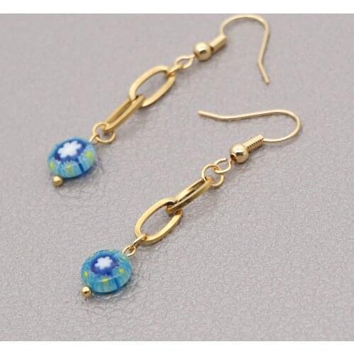 Go2boho Snowflake Charm Earring Christmas Women Jewelry Handmade Snow-flake Pendants Stainless Winter Earrings