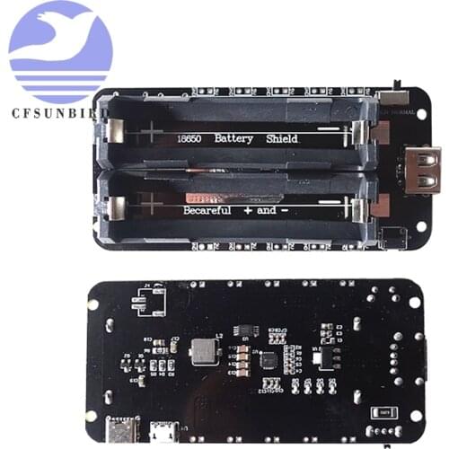Two Voltage 18650 Lithium Battery Shield V8 Mobile Power Expansion Board Module 5V/3A 3V/1A Micro USB For Arduino ESP32 ESP8266