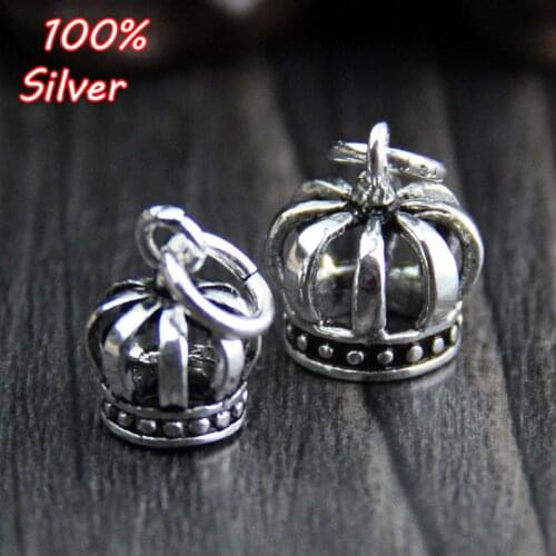 Sterling Silver Color 925 Crown Charms Fit Bracelet & Necklace Jewelry Accessories