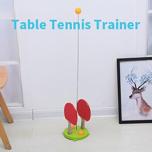 Portable Elastic Shaft Table Tennis Trainer Indoor Practice Table Tennis Elastic Training Parent-Child Leisure Kids Activities
