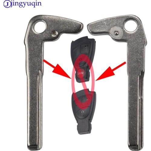 Jingyuqin Remotekey 10pcs remote spare insert key blade For Mercedes Benz C CL CLS uncut emergency key