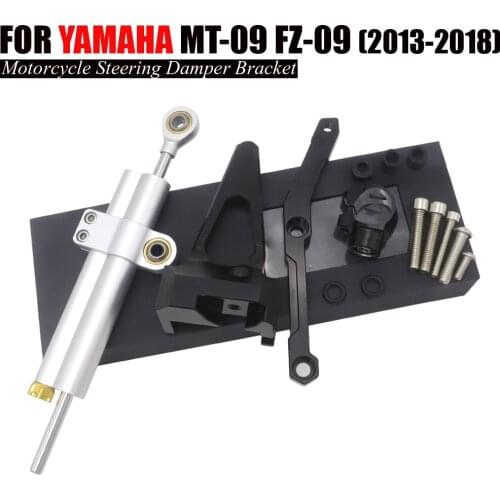 For Yamaha MT-09 2013 2014 2015 2016 2017 2018 Steering Damper Mounting Bracket Kit Stabilizer MT09 FZ09 Reversed Safety Control