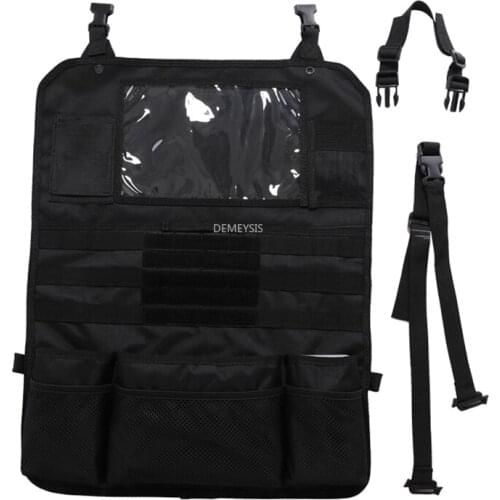 Tactical MOLLE Car Seat Back Storage Bag Universal Car Back Seat Organizer Army Molle Military Outdoor Driving Hunting Seat Bags
