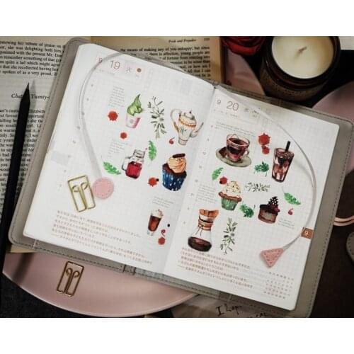 Vintage High Tea Washi Tapes Bullet Journal Masking Tape Adhesive Tape DIY Scrapbooking Washi Stickers