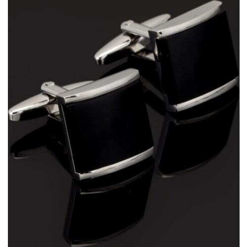 High Quality hot new black suit mens cufflinks cuff Crystal cufflinks fashion Stainless steel French abotoaduras Jewelry