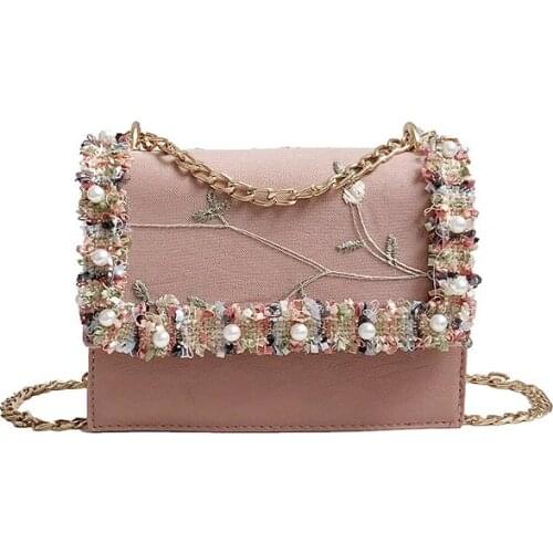 Womens Handbag 2021 New Style Summer Messenger Bag Versatile Chain Shoulder Bag Fashion Small Square Bag for Lady