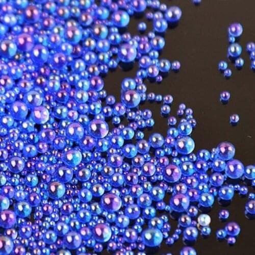 10g/Pack 0.4-3mm Mini Bubble Ball Beads Tiny Glass Bead For Silicone Mold UV Resin Epoxy Filler Resin Filling DIY Nail Art Decor