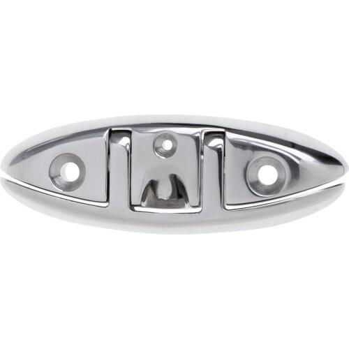 2Pcs 6inch Stainless Steel Folding Cleat, Flip-up Dock Cleat- Folding Pull Up Cleat Dock