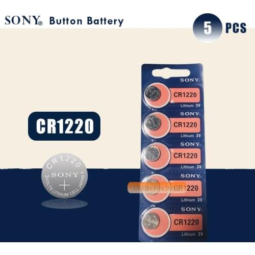 5pcs Sony 100% Original CR1220 Button Cell Battery For Watch Car Remote Key cr 1220 ECR1220 GPCR1220 3v Lithium Battery