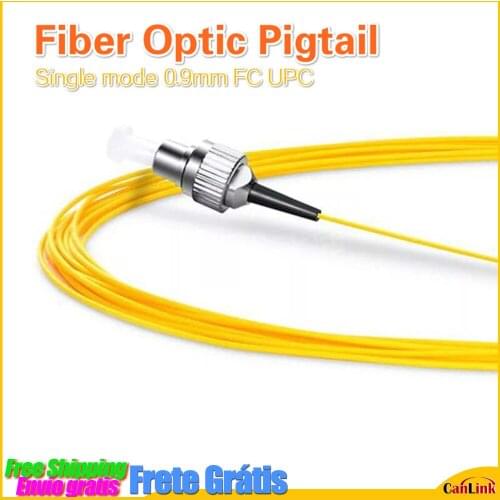 50pcs 100pcs/Lot Single mode 0.9mm FC UPC fiber optic Pigtail 9/125 Optical fiber pigtail Connector