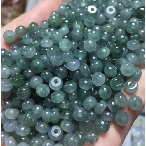 10pc Natural Ice Emerald 6mm Beads DIY Bracelet Bangle Charm Jewellery Accessories Amulet Gifts Women Men