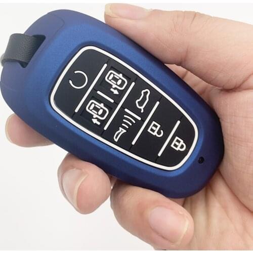 ABS Car Key Cases 6 7 Buttons Smart Keyless Entry Remote Control Fobs Protector Cover For Hyundai Sonata Nexo 2019 2020 2021