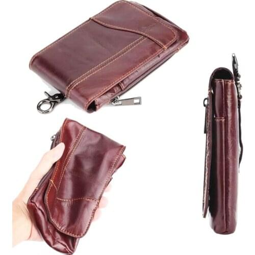Genuine Leather Phone Case Shoulder Belt Clip Hook Loop Pouch For Moto M,Moto G5/G5 Plus/G5S/G5S Plus/G4/G4 PLAY/G4 PLUS/E4/E3