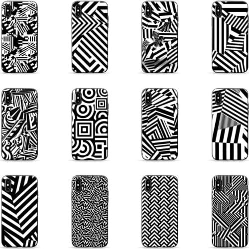 Dazzle Camo 3D Phone Case for iPhone 7 8 11 12 Pro X XS Max XR Samsung A S 10 20 30 50 70 Plus pro mobile bags Cover Shell