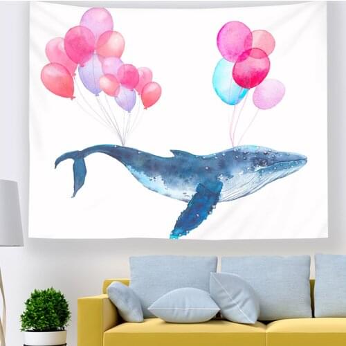 Dolphin Tapestry Wall Hanging Tapestries Ocean Natural Scenery Tapestry Hippie For Living Room Kids Bedroom College Dorm Party