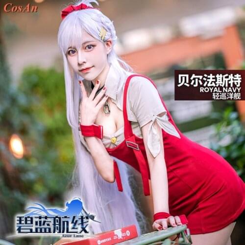Hot Game Azur Lane HMS Belfast Cosplay Costume The High Quality Cute Uniform Dress Female Role Play Clothing Custom-Make Any