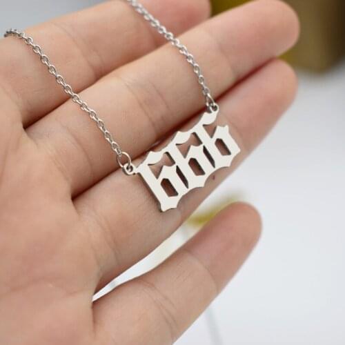 Number 111-999 Stainless Steel Pendant Necklace Female Student Couples Party Gift