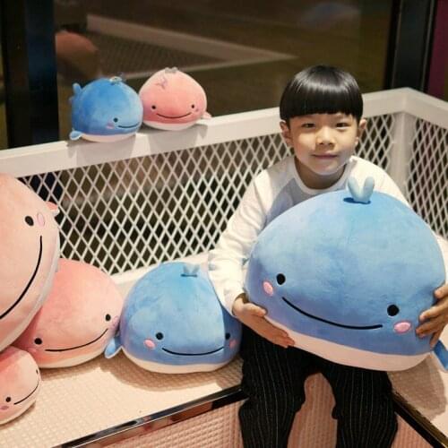 25/45cm Cute Down cotton whale plush toy super soft dolphin pillow Stuffed toys Aquatic creatures birthday gift kids pillow