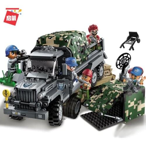 Enlightenment 1727 Military Series Latent Personnel Carrier Assembled Model Boy Assembled Building Blocks Assembled Toy Gift