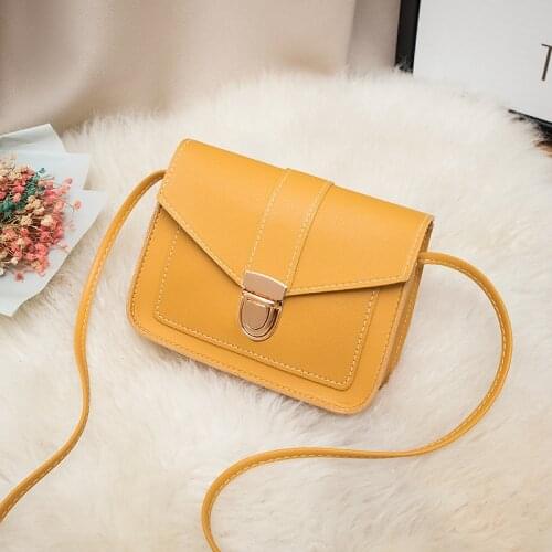 Fashion Small Crossbody Bags for Women 2020 Mini PU Leather Shoulder Messenger Bag for Girl Yellow Bolsas Ladies Phone Purse