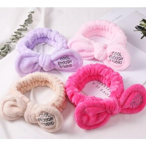 Fashion Woman Girls Cute Big Ears Soft Elastic Headbands Children Wash Face Hair Bands Headwear Hairbands Kids Hair Accessories