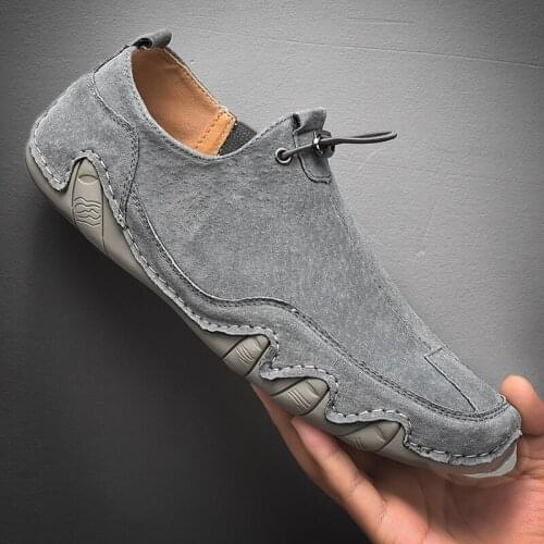 Mens Shoes Suede Leather Loafers Mens Casual Shoes Fashion Breathable Outdoor Slip On Male Footwear Sneakers Men Loafer Shoes