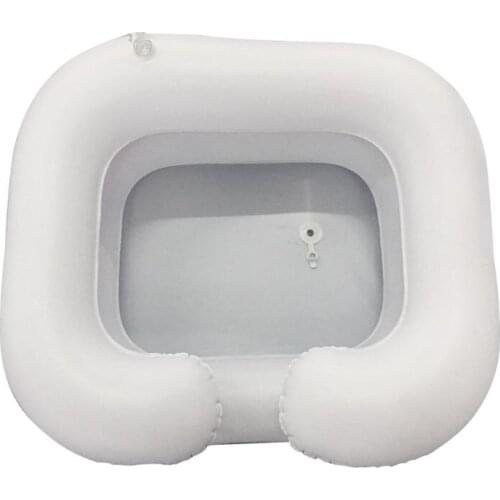 Inflatable Shampoo Conditioner Basin Portable Elderly Care Hair Washing Basin with Drain Tube for Handicapped Disabled Dropship