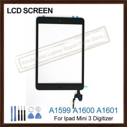 Original 7.9" LCD Glass Screen For Ipad Mini 3 A1599 A1600 A1601 LCD Digitizer Front Glass Panels Touch Screen With Home Button