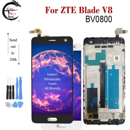 Full LCD For ZTE Blade V8 LCD BV0800 Display Screen With Frame Touch Sensor Digitizer Assembly For ZTE V8 V 8 Display AAAquality
