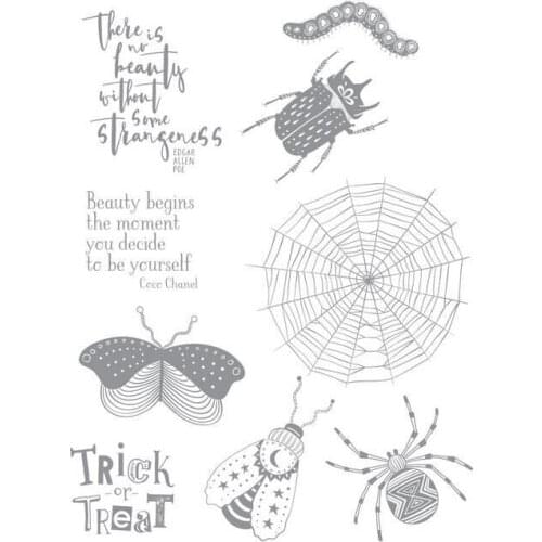 Lovely Spider Transparent Clear Silicone Stamp/Seal for DIY scrapbooking/photo album Decorative clear stamp A1549