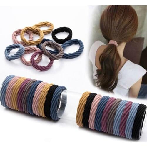 10pcs/lot Women Elastic Hair Bands Seamless Fabric Hair Bands Hair Accessories Girl