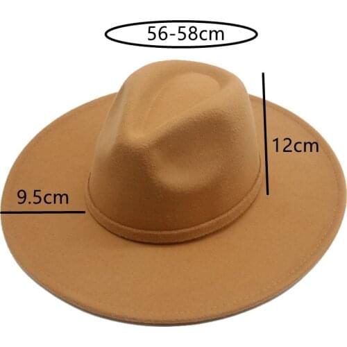 Fedora Hats Women Men Band Women Hats Winter White Black Khaki Panamas Outdoor Wedding Church Felt Hats for Men Sombrero Hombre