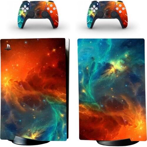 The Galaxy Style PS5 Digital Edition Skin Sticker for Playstation 5 Console & 2 Controllers Decal Vinyl Protective Skins Style 2