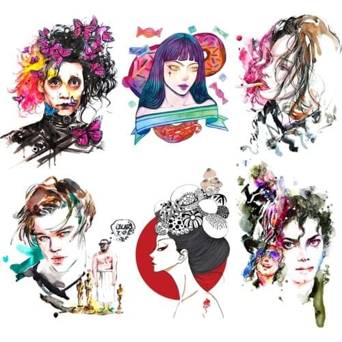 Prajna Joker Patches Iron-on Transfer For Clothing Thermoadhesive Patches On Clothes Fashion Lady T-shirt Stickers Diy Applique