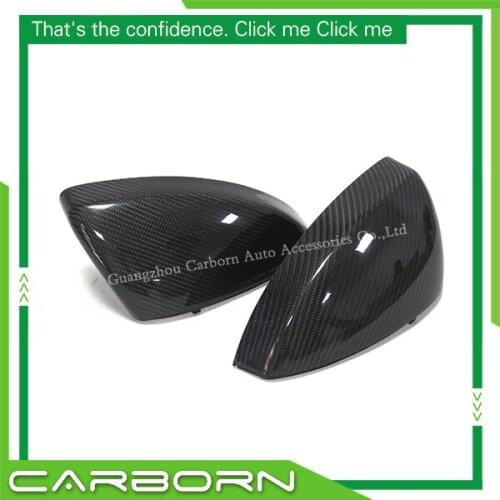 For Audi TT 8S 2016 Replacement Type Carbon Fiber Mirror Cover Rear View Body Side Mirrors with Side Assist