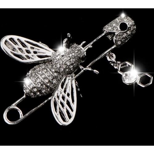 Lady Animal Insect Design Rhinestone Brooches Pin Fashion Jewelry Brooches For Women