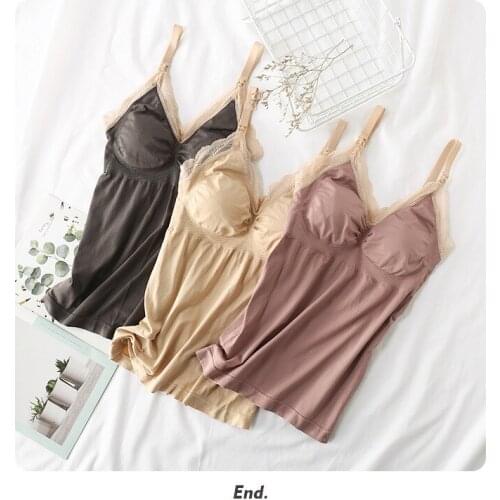 Modal Sleeveless Ms. Mammal Lace Mammal Strap Vest Halter Pregnancy Clothes Breast Feeding Tops