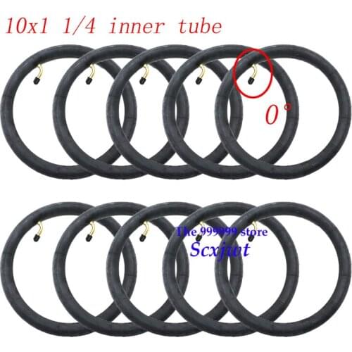 10 pcs 10x1 1/4 Inner Tube Bent Valve for E-scooter,gas scooter , ATV Pocket etc