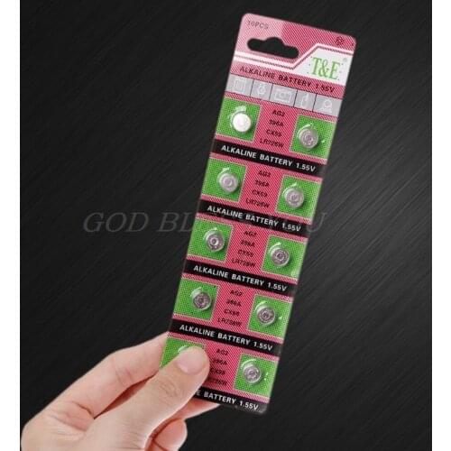 10PCS Alkaline Batteries AG2 1.5V G2 396A LR726 SR726W GP397 1164SO SR59W SR726 Coin Button Cell Watch Toys Clocks Drop Shipping
