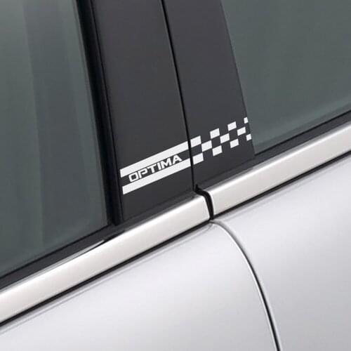 2PCS Car Stickers And Decals Auto Window B Pillars Decor Films For Kia Optima Car Styling Column Trim Cover Stickers Accessories