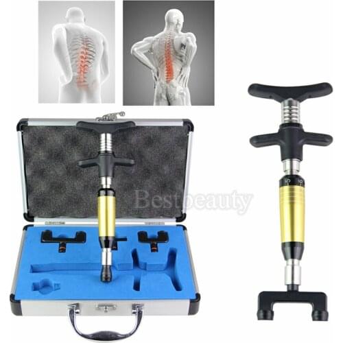 2021 Manual Chiropractic Adjusting Tool Correction Adjusting Therapy Spine Chiropractic Adjustable Gun 6 Levels Home Use Massage