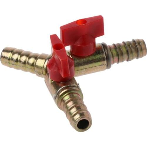3/8" ID Hose Barb Y Shape 3 Way Shut Off Ball Valve Fitting For Gas Water Oil