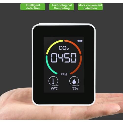 3in1 CO2 Meter Digital Temperature Humidity Sensor Tester Air Quality Monitor Carbon Dioxide Detector Air Quality Air Pollution