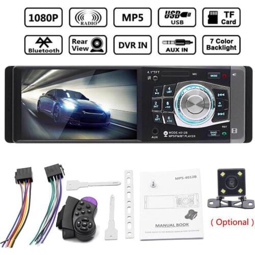 Adeeing 4.1Inches Vehicle-mounted MP5/MP4/MP3 Player Radio Plug-in Card Usb Flash Drive Bluetooth Backwards View 4012B